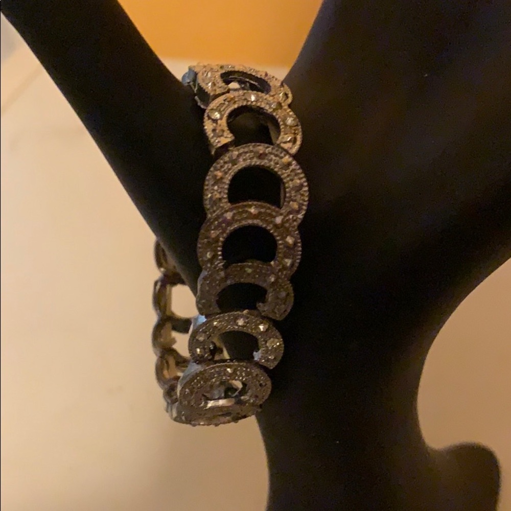 Silver And rhinestone Bracelet